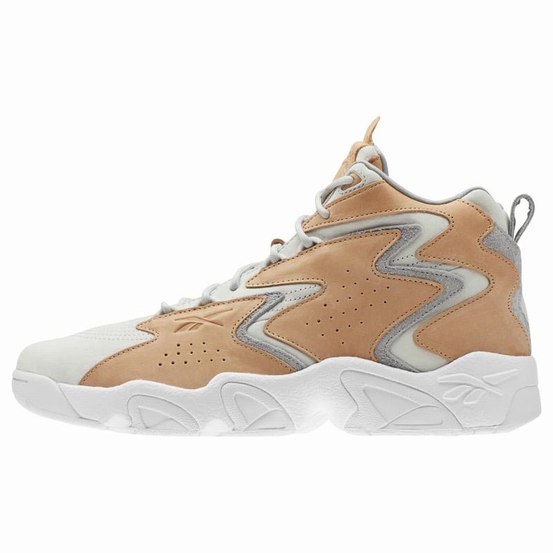 Ghete Baschet Reebok Mobius Og Mu Dama Gri/Albi Romania QT1186BM